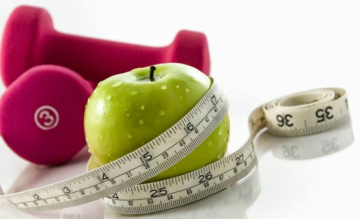 apples and dumbbells to lose weight 10 kg per month