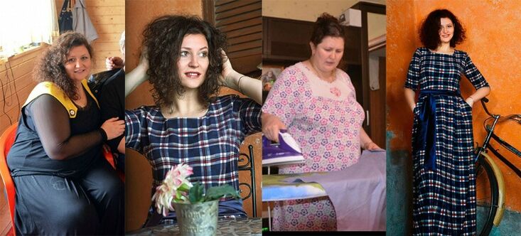 Woman before and after applying the Dukan diet