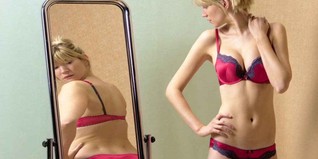The girl considered her reflection in the mirror